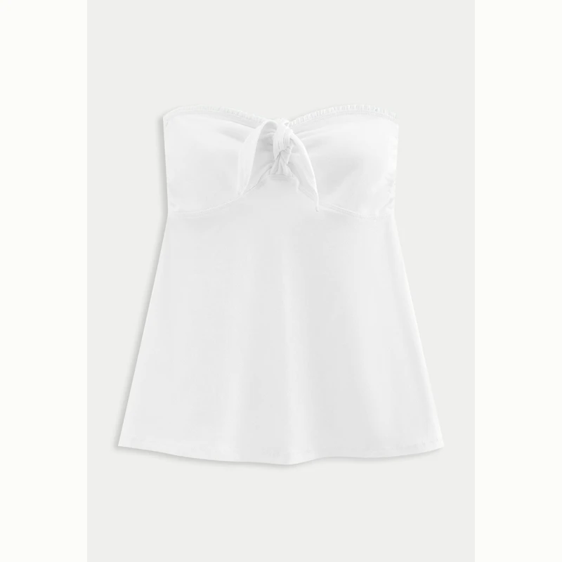 Hollister25夏季辣妹度假蝴蝶结抹胸露肩上衣女装KI339-5146