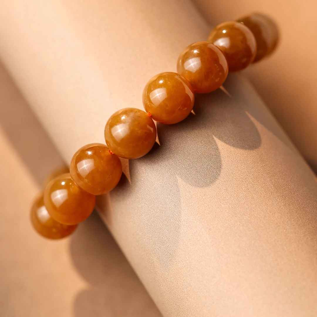 【周大金玉石】和田玉糖料圆珠手串-S2905-菲