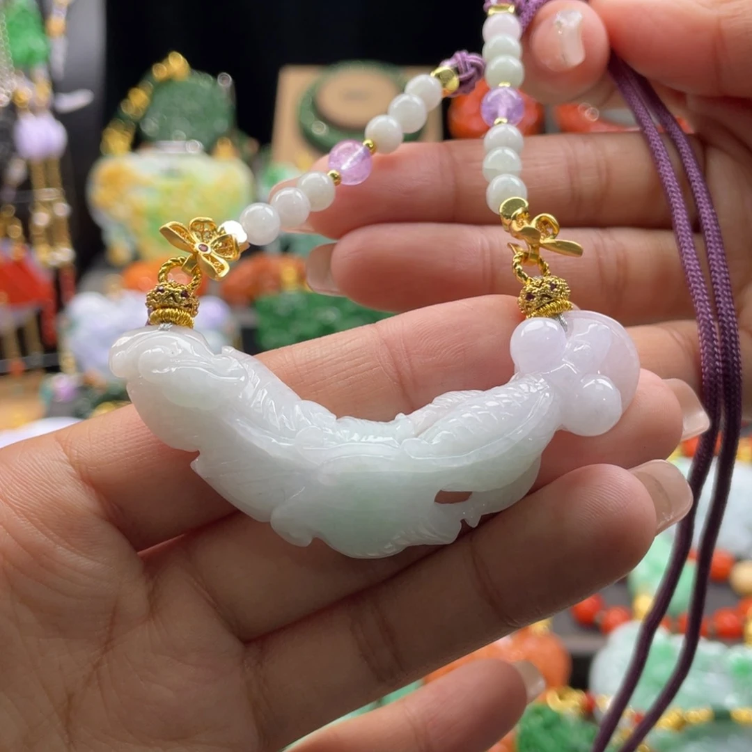 翡翠颈饰未镶嵌代编织