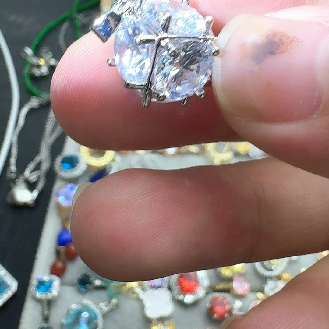 托帕石戒指银S925镶嵌