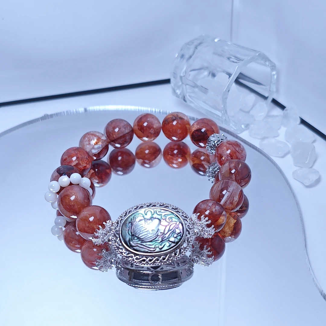 【绯焰魅影】时尚百搭红胶花DIY手串