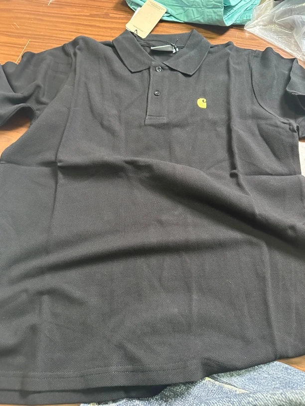 pureytalk金刺绣重磅黑polo