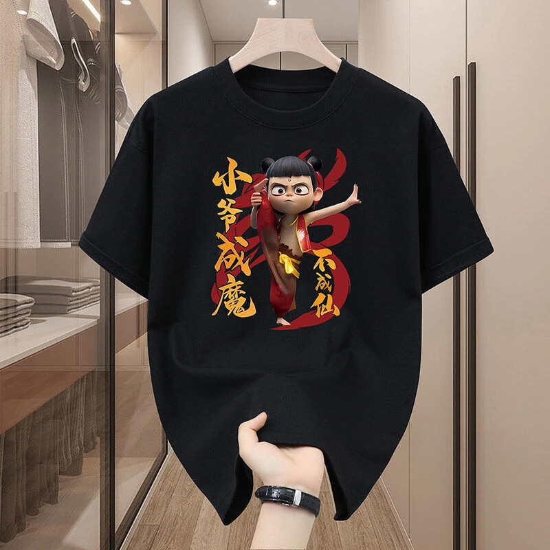 青少年印花潮流热转印夏季圆领短袖公鸡T恤上衣百搭夏装207