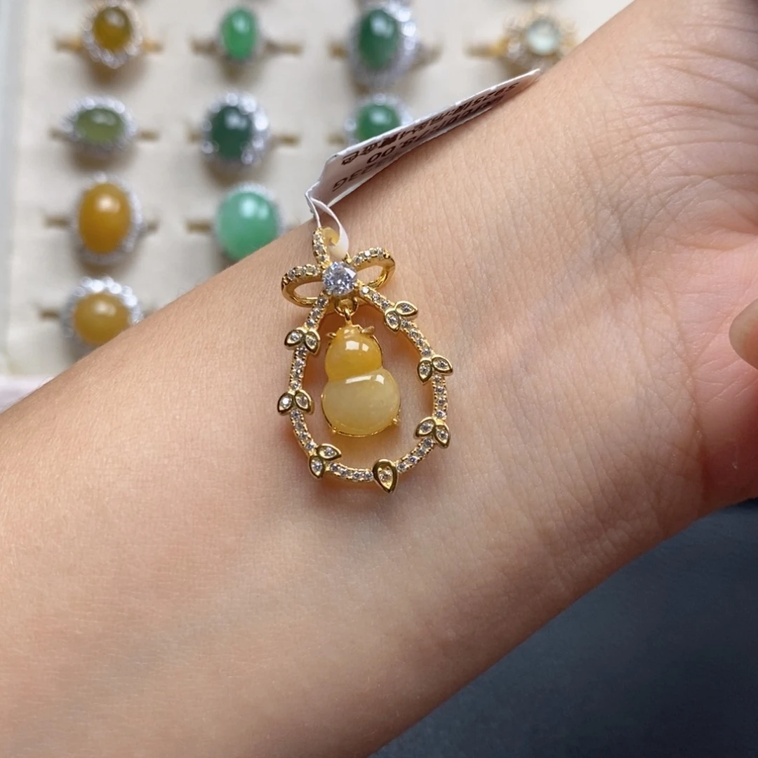 翡翠戒指银S925镶嵌戒指