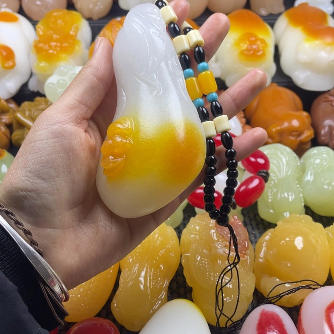 玉石雕刻把件 福瓜