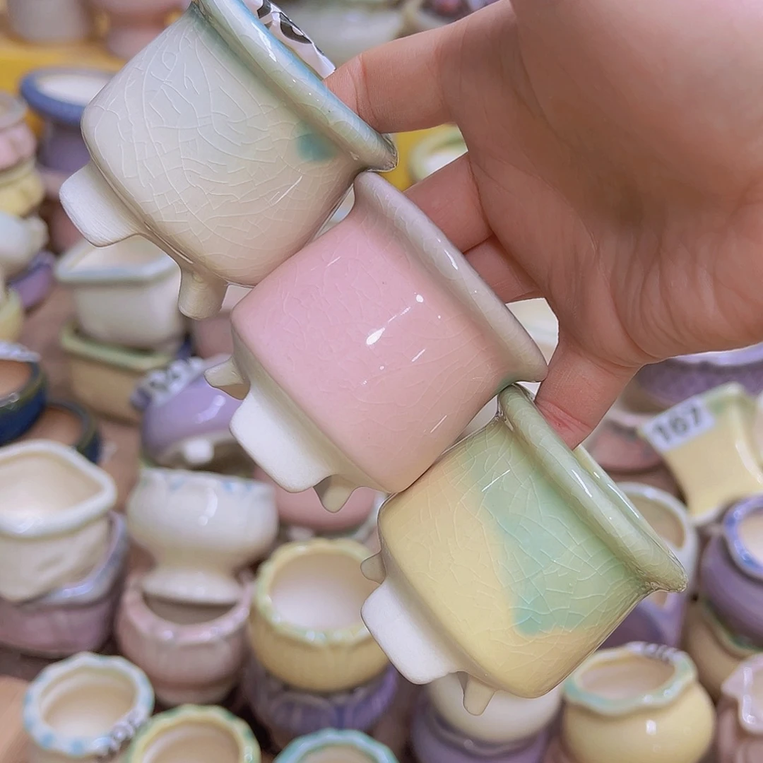 红陶陶瓷花盆当场满12包邮