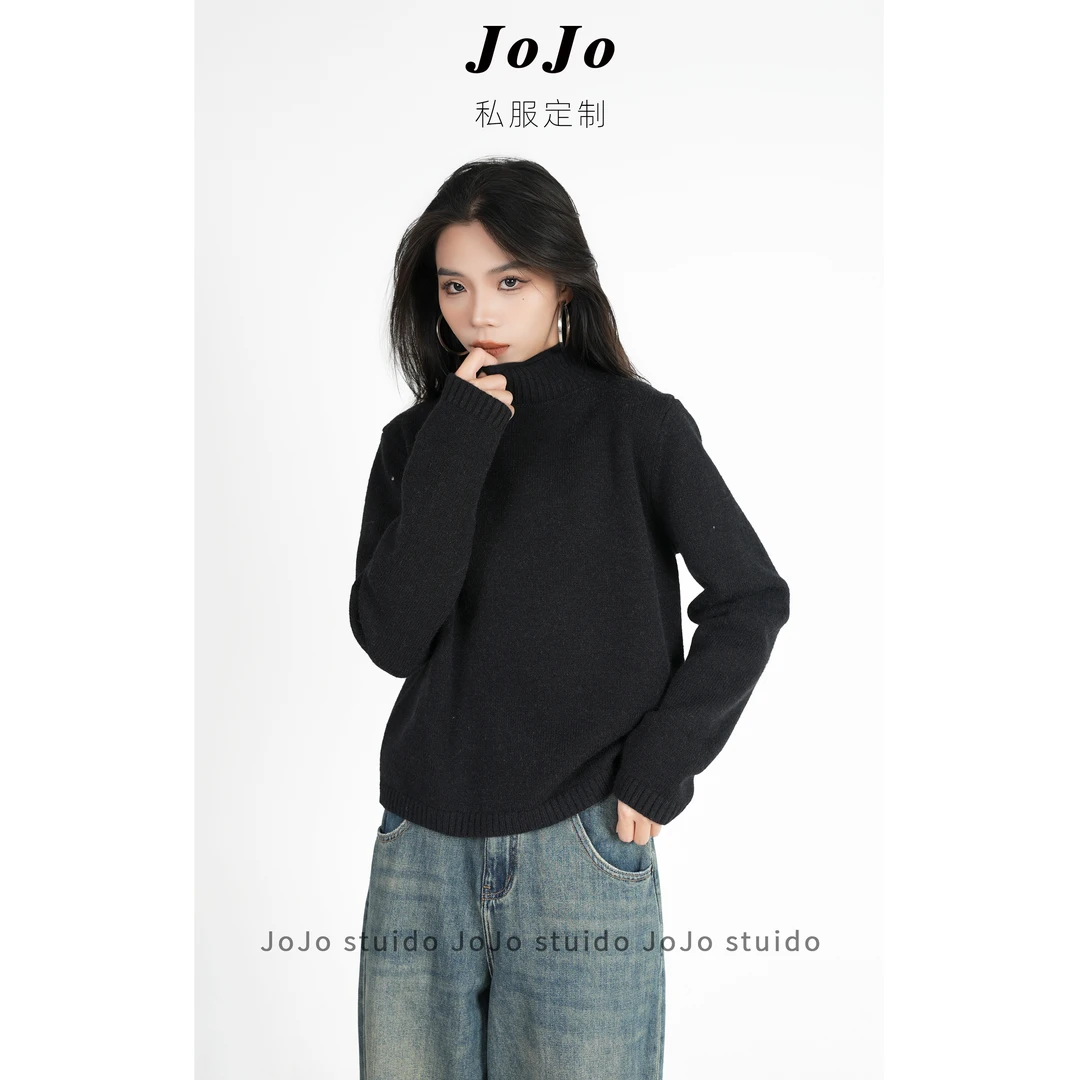 JOJO年度大清货！【半领毛衣】3812毛衣设计感时尚美式长袖上衣