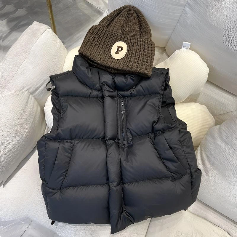 男童马甲儿童秋冬洋气百搭背心中大童外穿加厚保暖马夹网红马甲潮