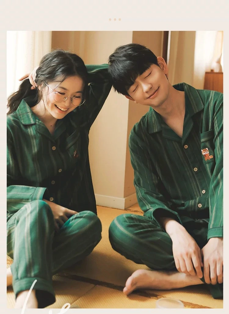 【小浣熊情侣款】春季新款纯棉宽松家居服睡衣套装