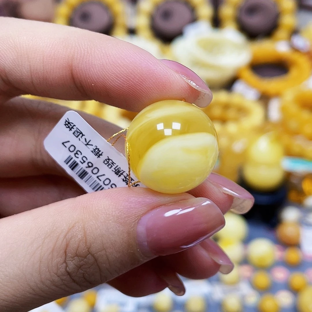 未镶嵌琥珀珠宝奇石18.7mm溶洞拉丝纹带金沙
