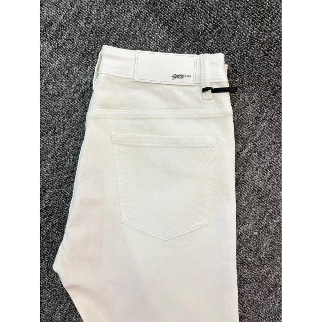 新款美式男牛仔裤子舒适裤潮流修身高弹简单男牛仔裤男士