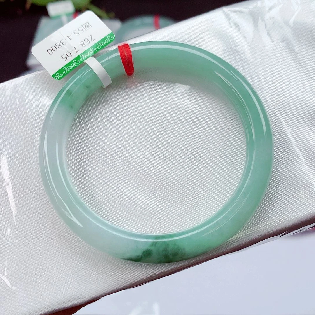 翡翠未镶嵌手镯缅甸天然a货翡翠手镯