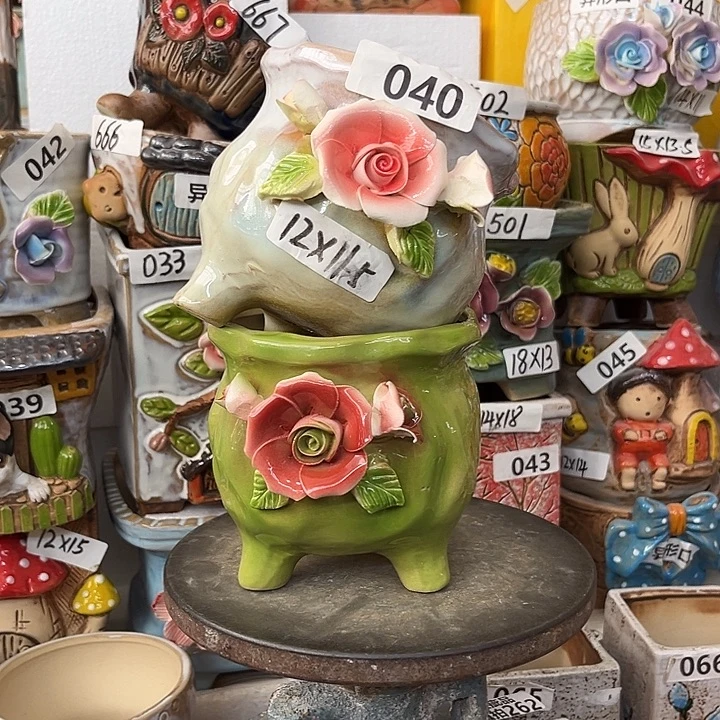 粗陶材质多肉花盆