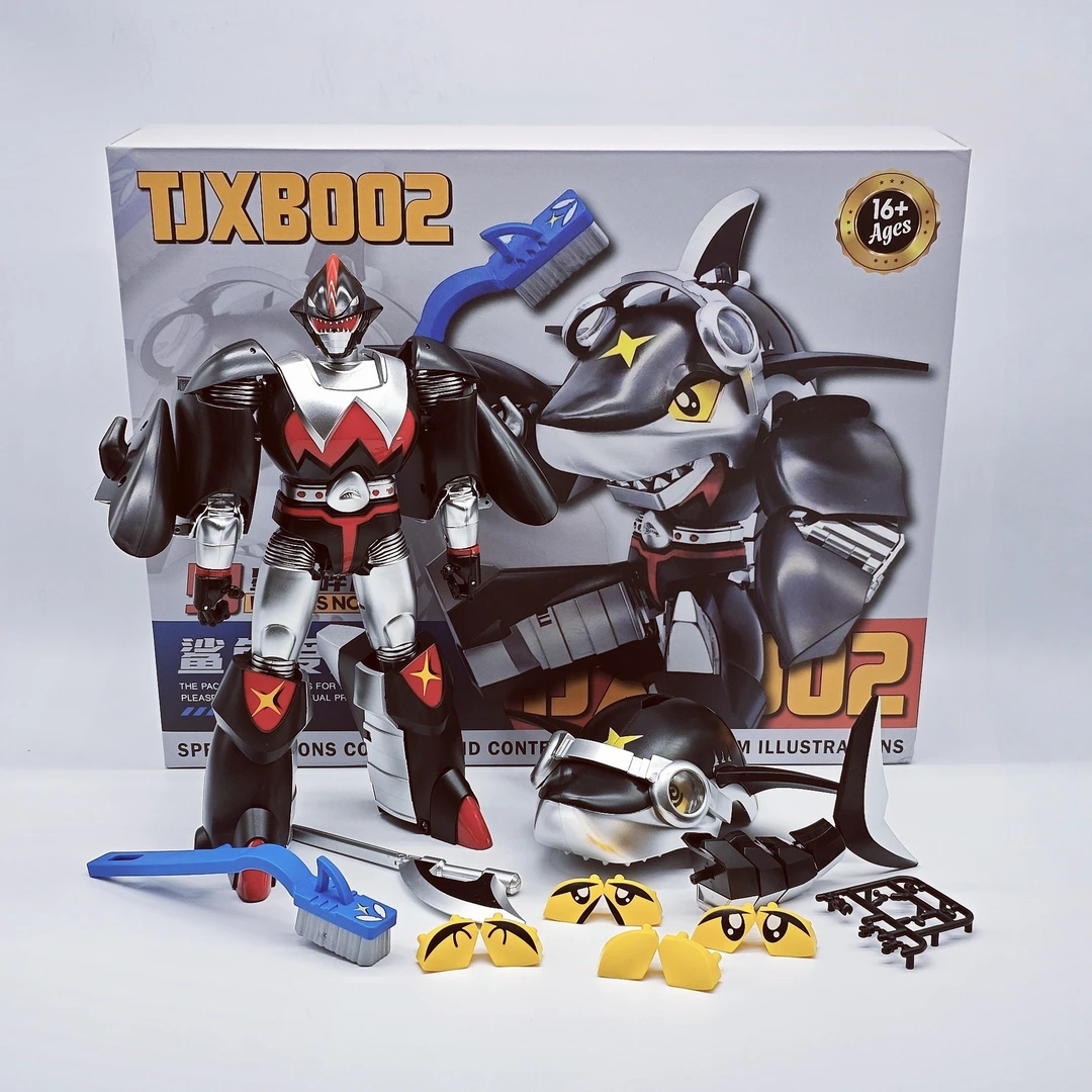TJXB002 星之碎片 B系列9号鲨鱼爱辣椒 变形玩具机器人 机甲模型