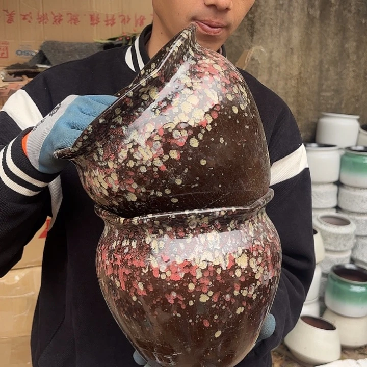 红陶彩两个口径20*18