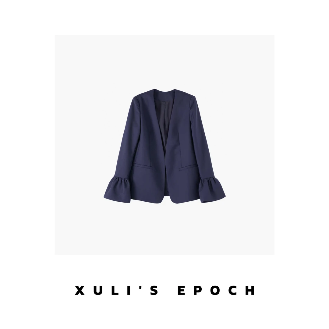 XULI'S EPOCHMJL荷叶袖设计西服外套·6620C·发回拉黑