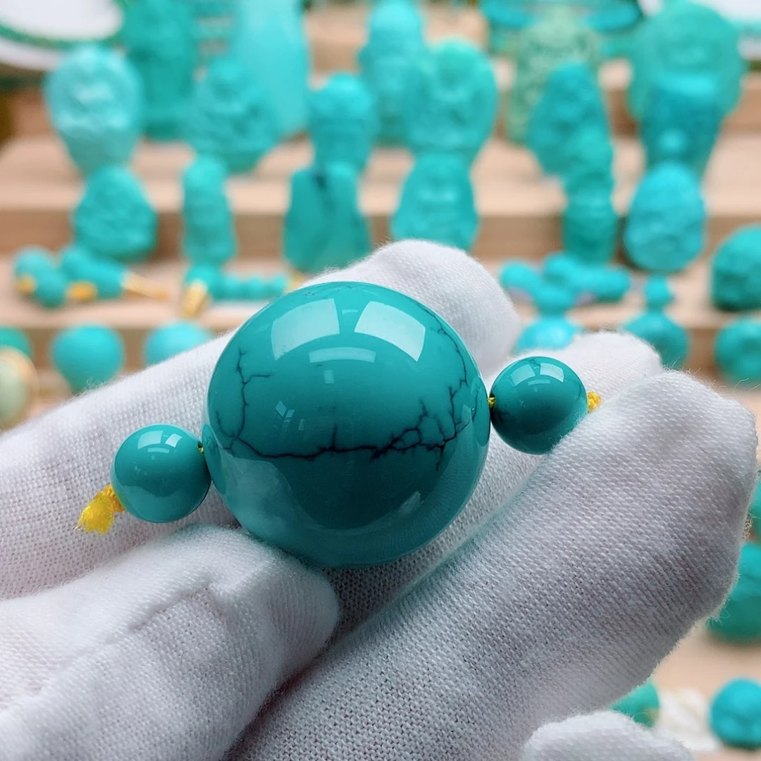 绿松石未镶嵌圆珠