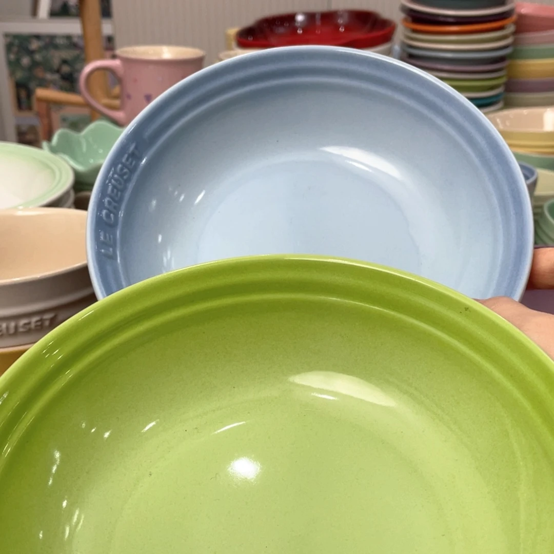 瓷片微瑕2个7英寸燕麦盘