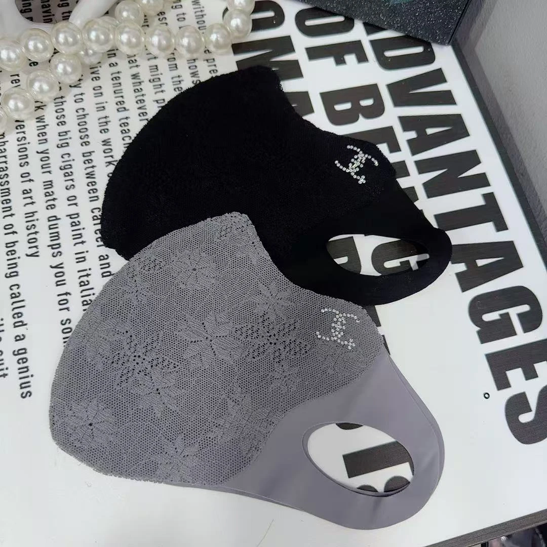 无痕立体优雅气质蕾丝防晒口罩贴粘透气面罩防晒口罩