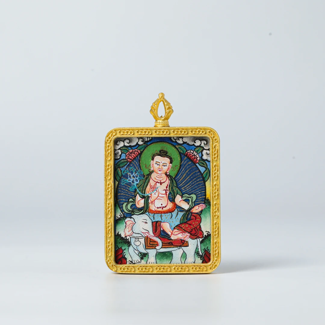 唐卡-普贤 约63*41*8.4mm 约33.5g 88250103-04