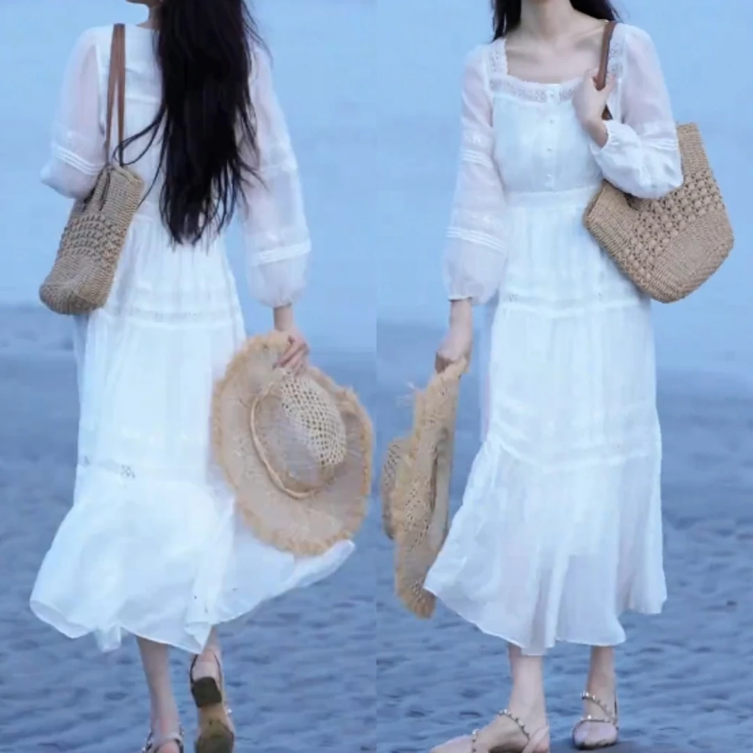2025夏季新款时尚修身显瘦款女气质网红洋气连衣裙百搭款G6279