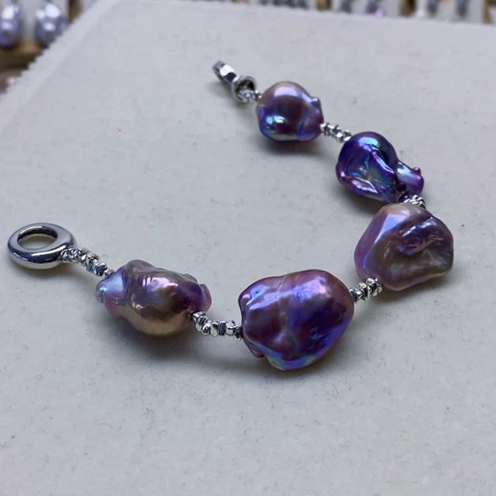 银S925镶嵌耳饰淡水珍珠