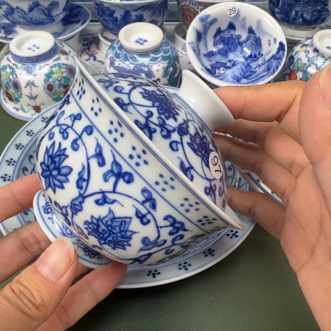 陶瓷景德镇纯手工纯手绘茶具木木97