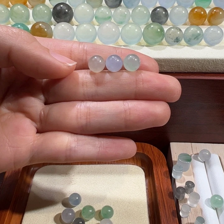 翡翠散珠天然缅甸翡翠A货7.7