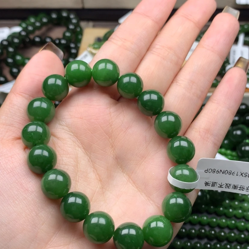【闪购商品】未镶嵌手串和田玉（碧玉）心***的