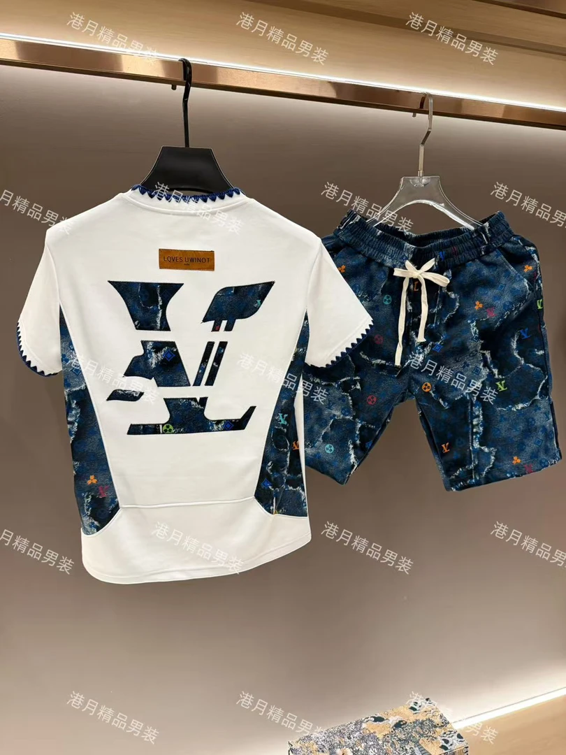 男士春夏新款潮流百搭修身时尚套装K229