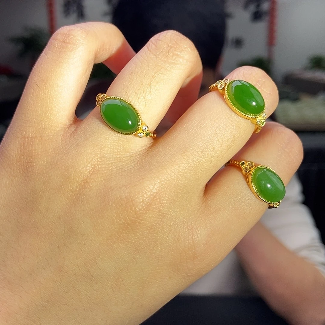 和田玉颜色多样性发拍一发一银S925镶嵌