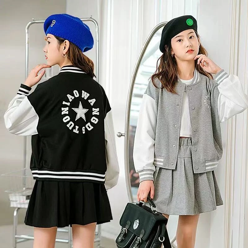 女童棒球服套装春款