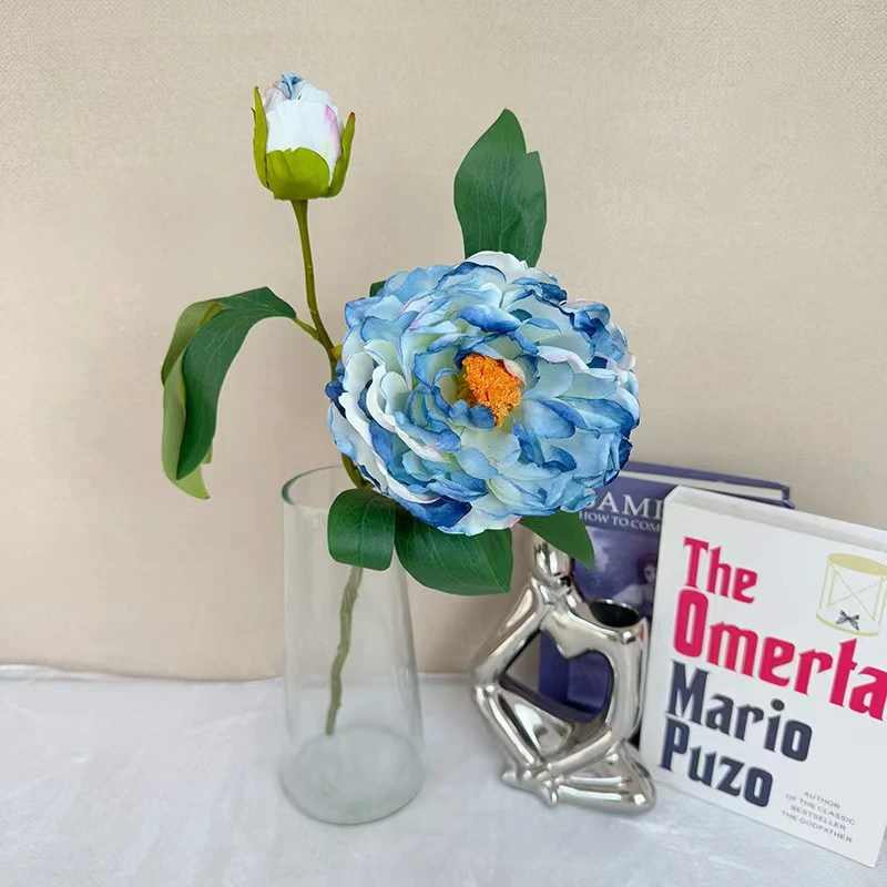 【仿真花】牡丹仿真花2头 婚庆家居装饰餐桌手工绢花