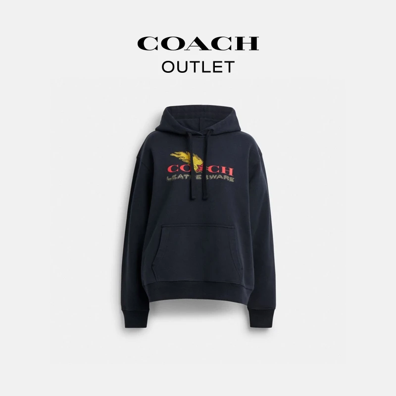 COACH/蔻驰奥莱  棉质拼贴画图案连帽卫衣