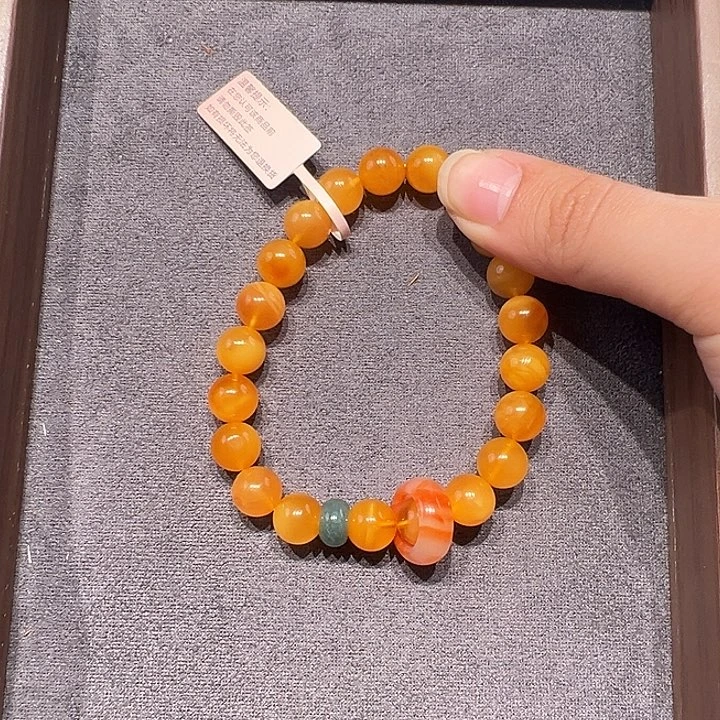 蜜蜡未镶嵌手串9.2mm蜜蜡手串