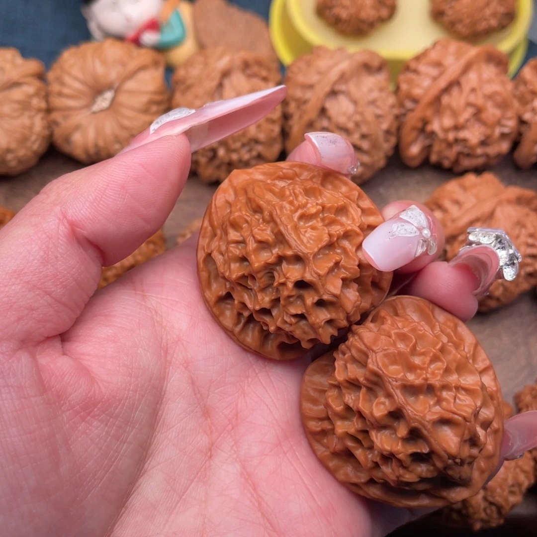 把件文玩核桃全品精配龙鳞纹40