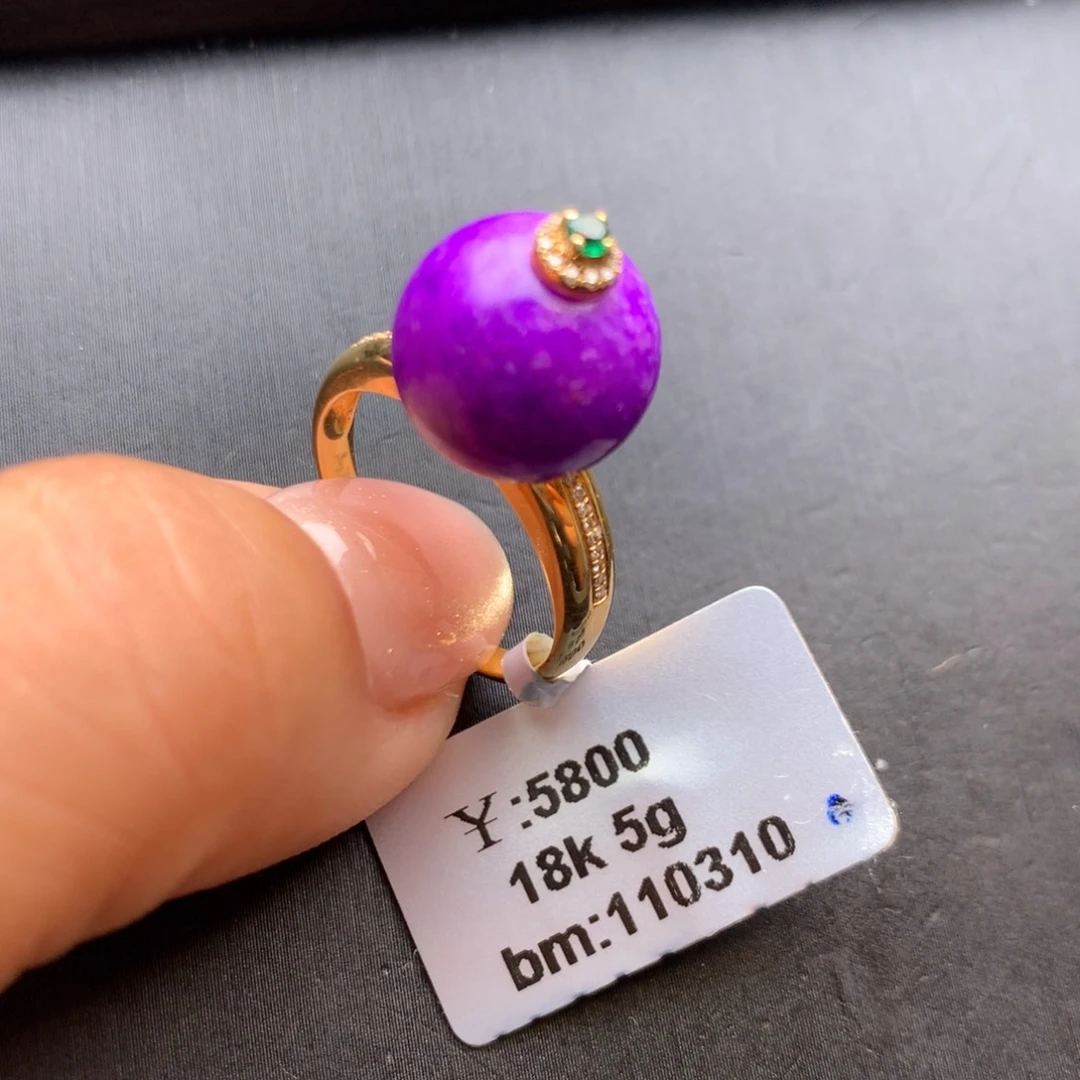 苏纪石（舒俱来）18K金镶嵌戒圈