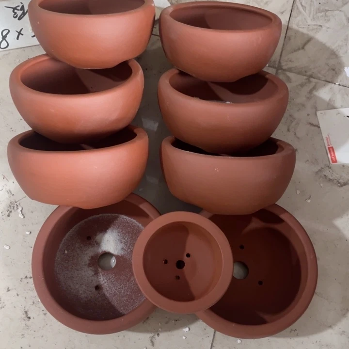 紫砂花盆紫砂花盆口14高6