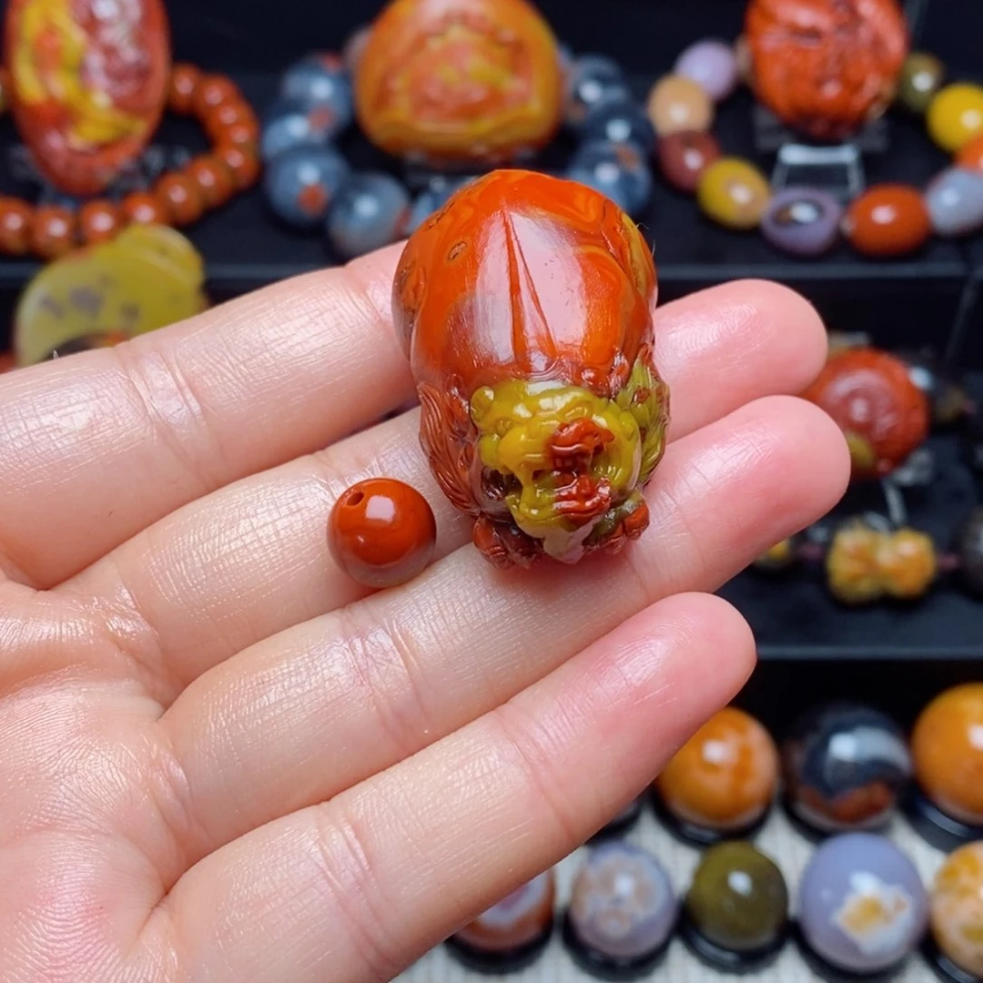 玛瑙/玉髓战国红玛瑙未镶嵌楚****e