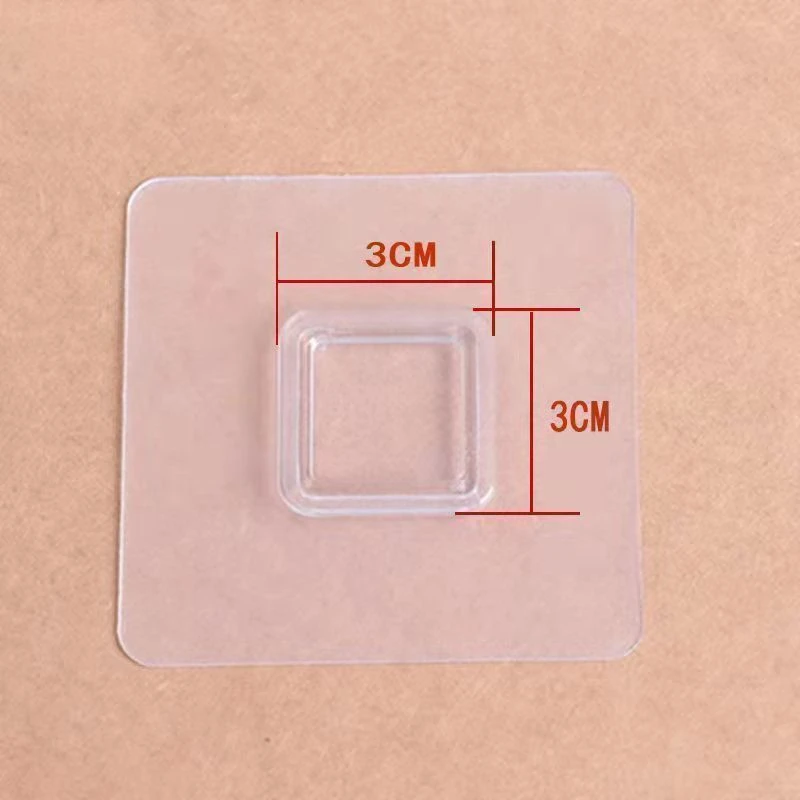 方块扣免打孔固定无痕墙上置物架防水防潮配件收纳盒方扣自粘贴片