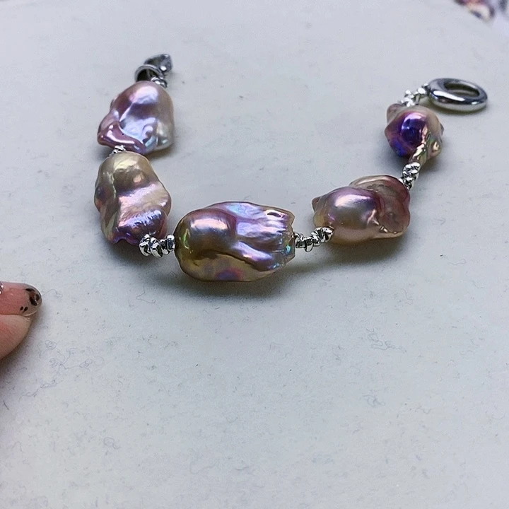 银S925镶嵌耳饰淡水珍珠