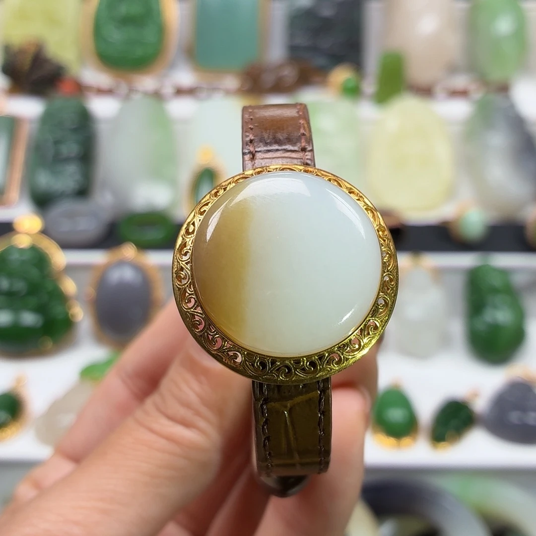 和田玉银S925镶嵌颈饰