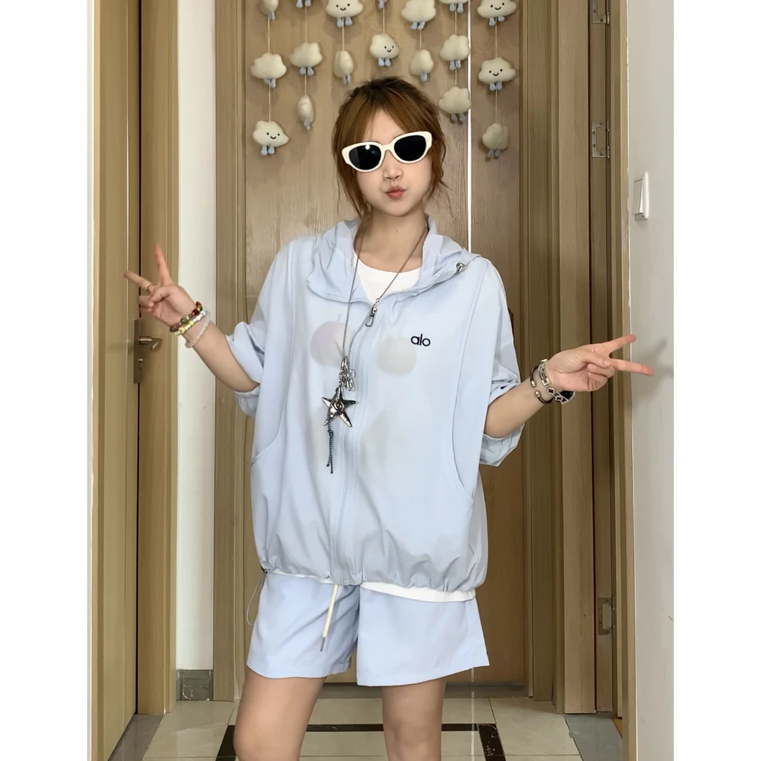【小黄梨】连帽短款防晒衣外套新款薄款小个子休闲百搭显瘦上衣潮