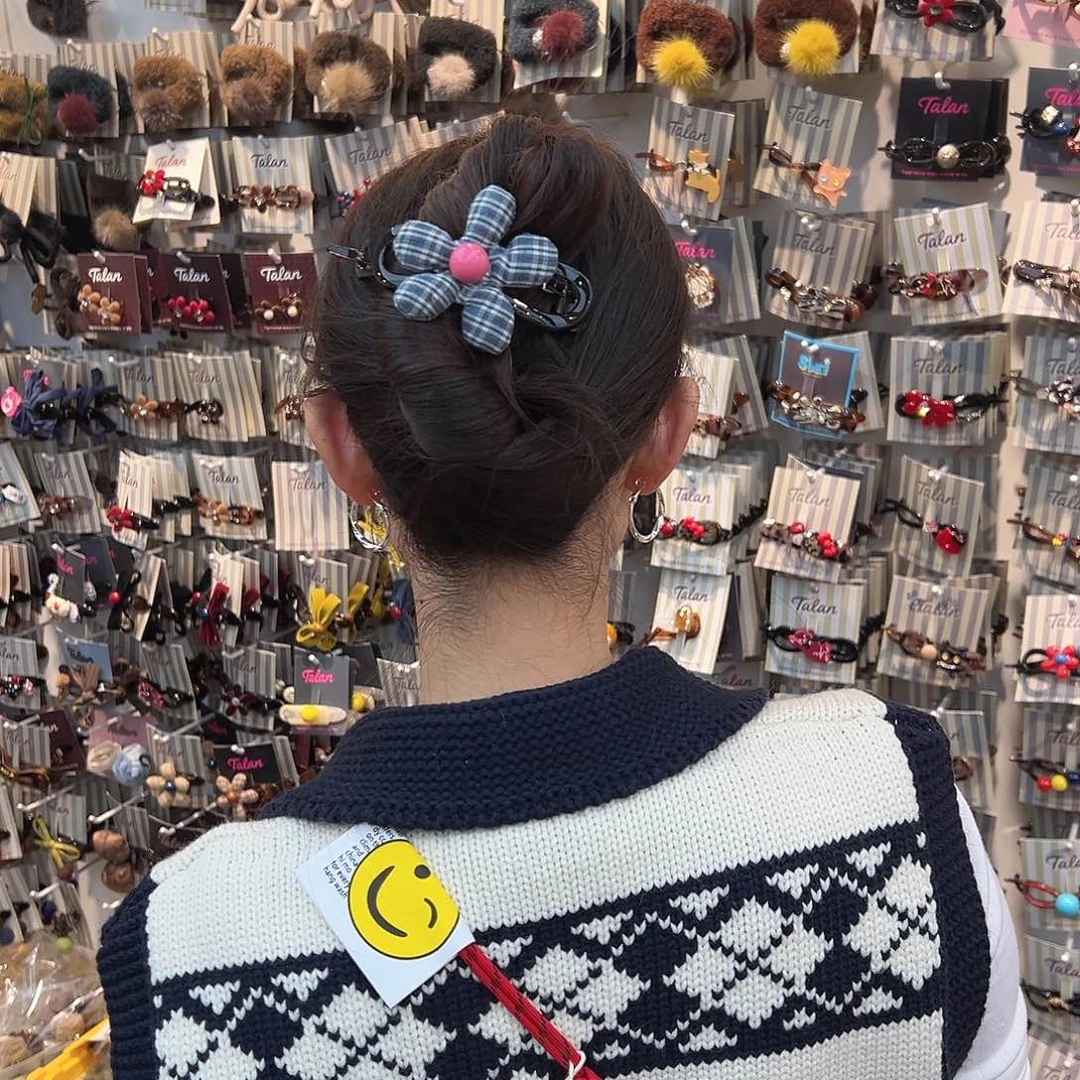 布艺铁合金格子花花