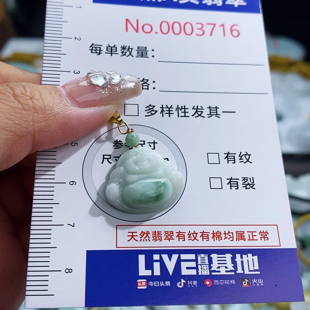 翡翠未镶嵌颈饰3716