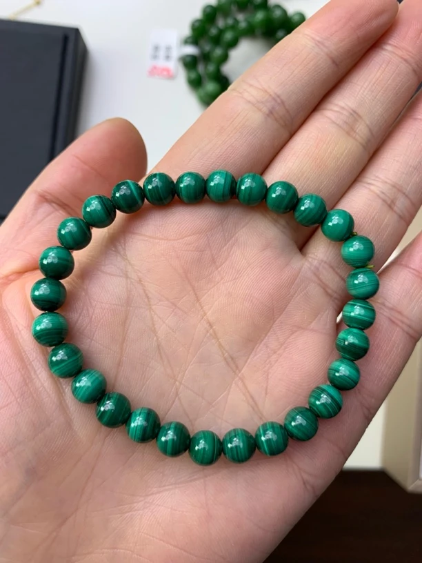 卡6➕天然孔雀石手串