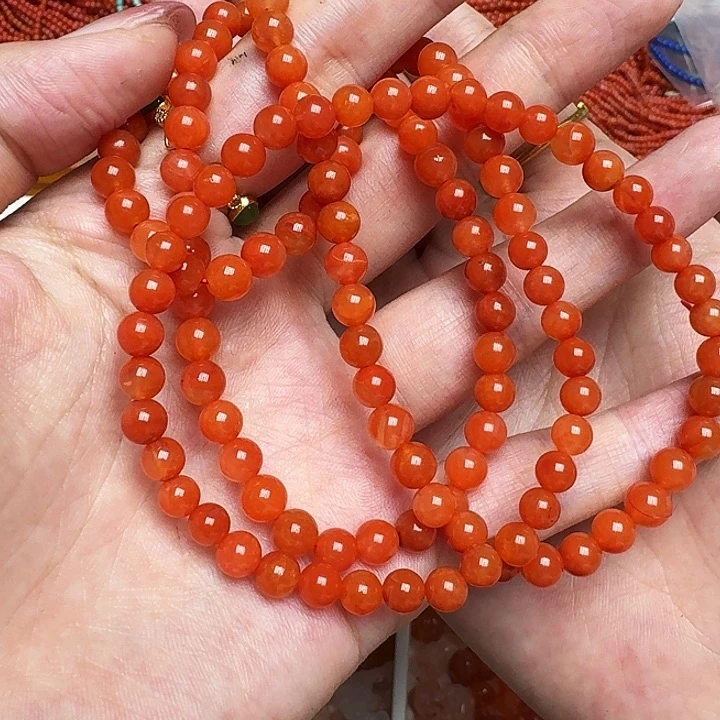 南红玛瑙未镶嵌颈饰5.5mm31