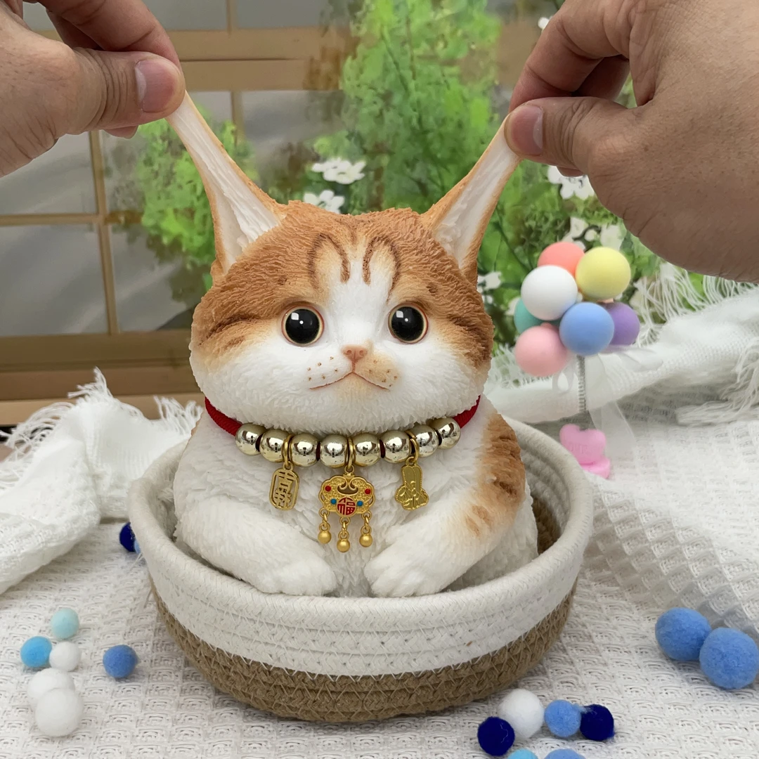 【解压摆件小橘猫】小橘猫纯手工硅胶猫咪捏捏乐 解压礼物捏捏猫