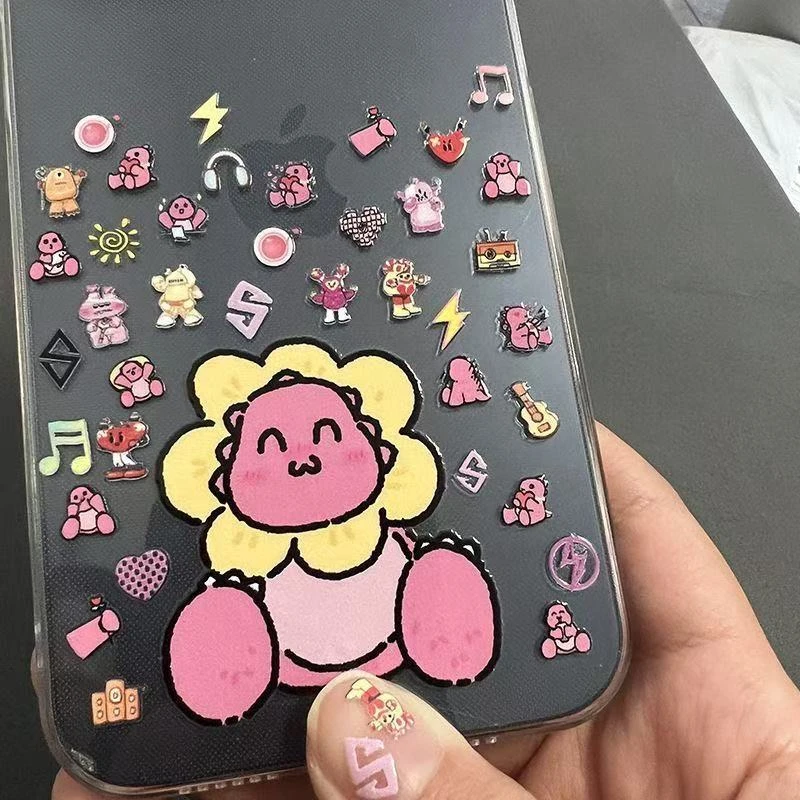 汪苏泷同款周边浮雕立体美甲贴纸卡通可爱花花背胶diy指甲装饰贴