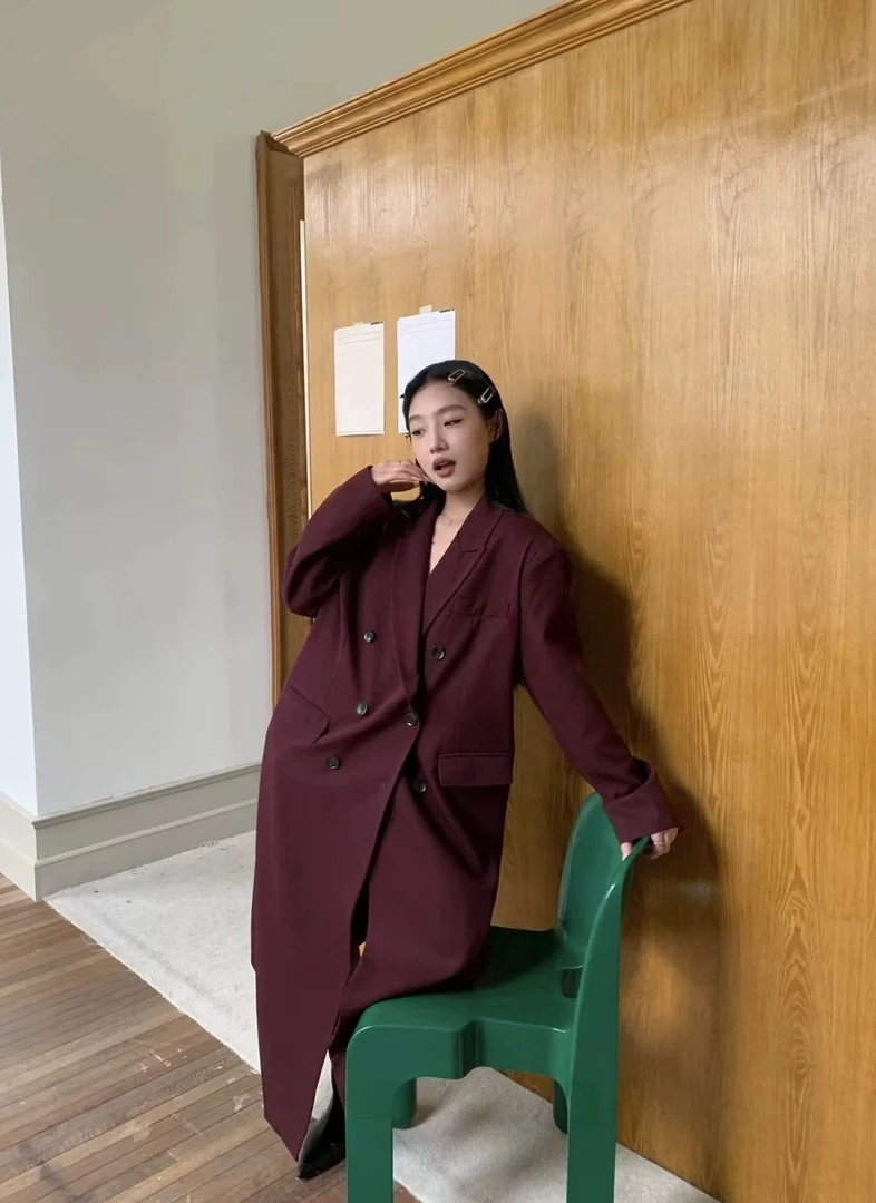 (803)早春小众简约韩版西装大衣